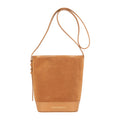 RB1031CQ | BRENDA Genuine Leather Women's Bucket Bag Made in Italy. Shiny Gold metal hardware - Leather color - Dimensions: 25 x 23.5 x 17 cm.