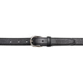 RB4016A | Women's Belt Made in Italy in Genuine Saffiano Leather. Polished Silver Buckle. Color: Black. Dimensions: 115 x 2.5 x 0.5 cm (waistline 100 cm)