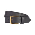 RB4020A | Women's Belt Made in Italy in Soft Genuine Sauvage Leather. Polished Gold-Finish Buckle. Black. Dimensions: 115 x 3.0 x 0.5 cm (waistline 100 cm)