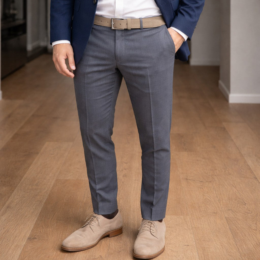 RB4029DF | Men's Belt Made in Italy in Genuine Suede Leather. Satin Silver Buckle. Cappuccino Color. Dimensions: 125 x 3.5 x 0.5 cm (waistline 110 cm)