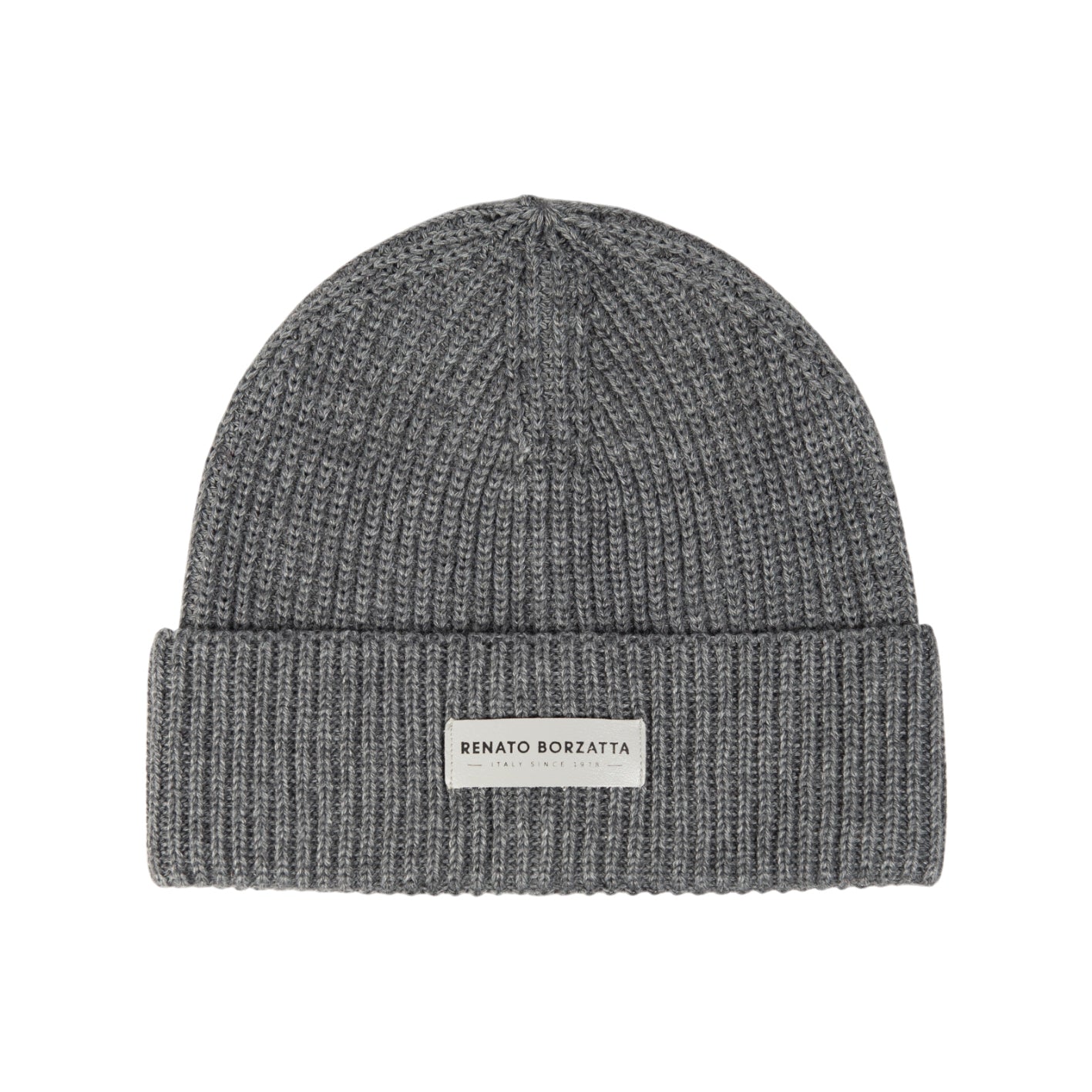 RB5004F | CERVINO Mixed Wool Knit Scarf and Cap Set Made in Italy. Color Grey Melange - One Size