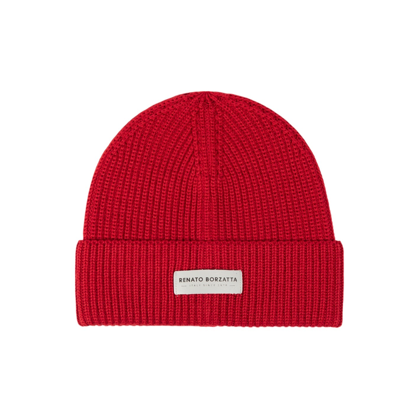 RB5004V | CERVINO Knitted Mixed Wool Scarf and Cap Set Made in Italy. Color Red - One Size