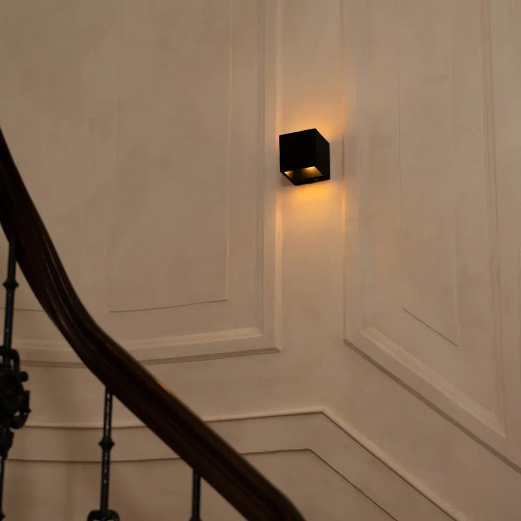 Tess Black Rechargeable Wall Lamp with Motion Sensor