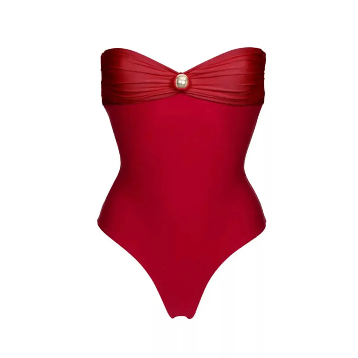 Elegant Shirred One-Piece Swimsuit-5