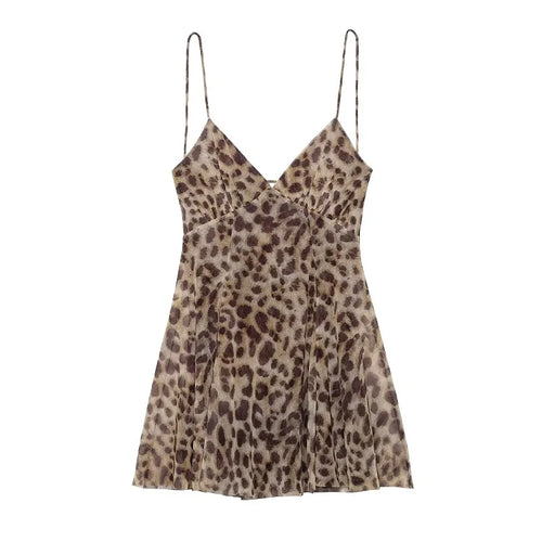 Daring Leopard Print Mini Dress-4