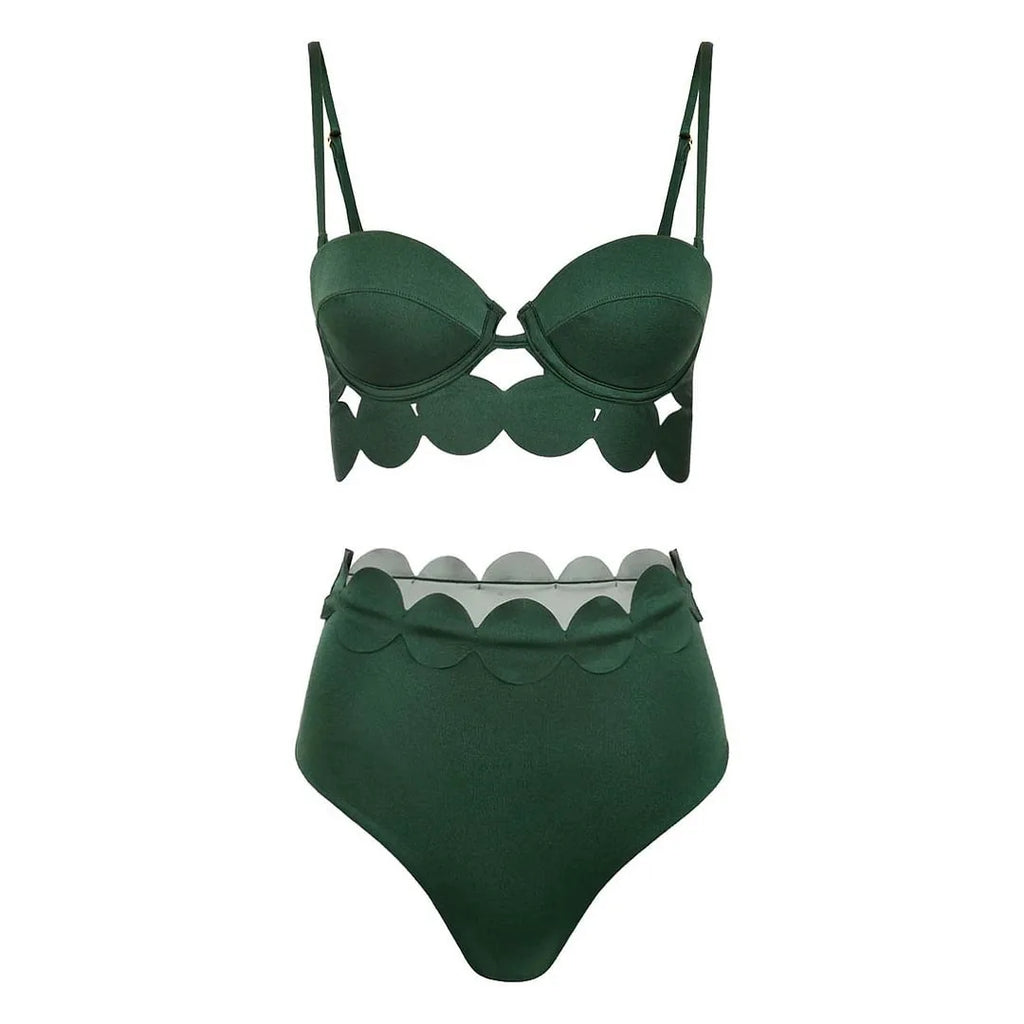 Confident Laser Cut Bikini Set-8