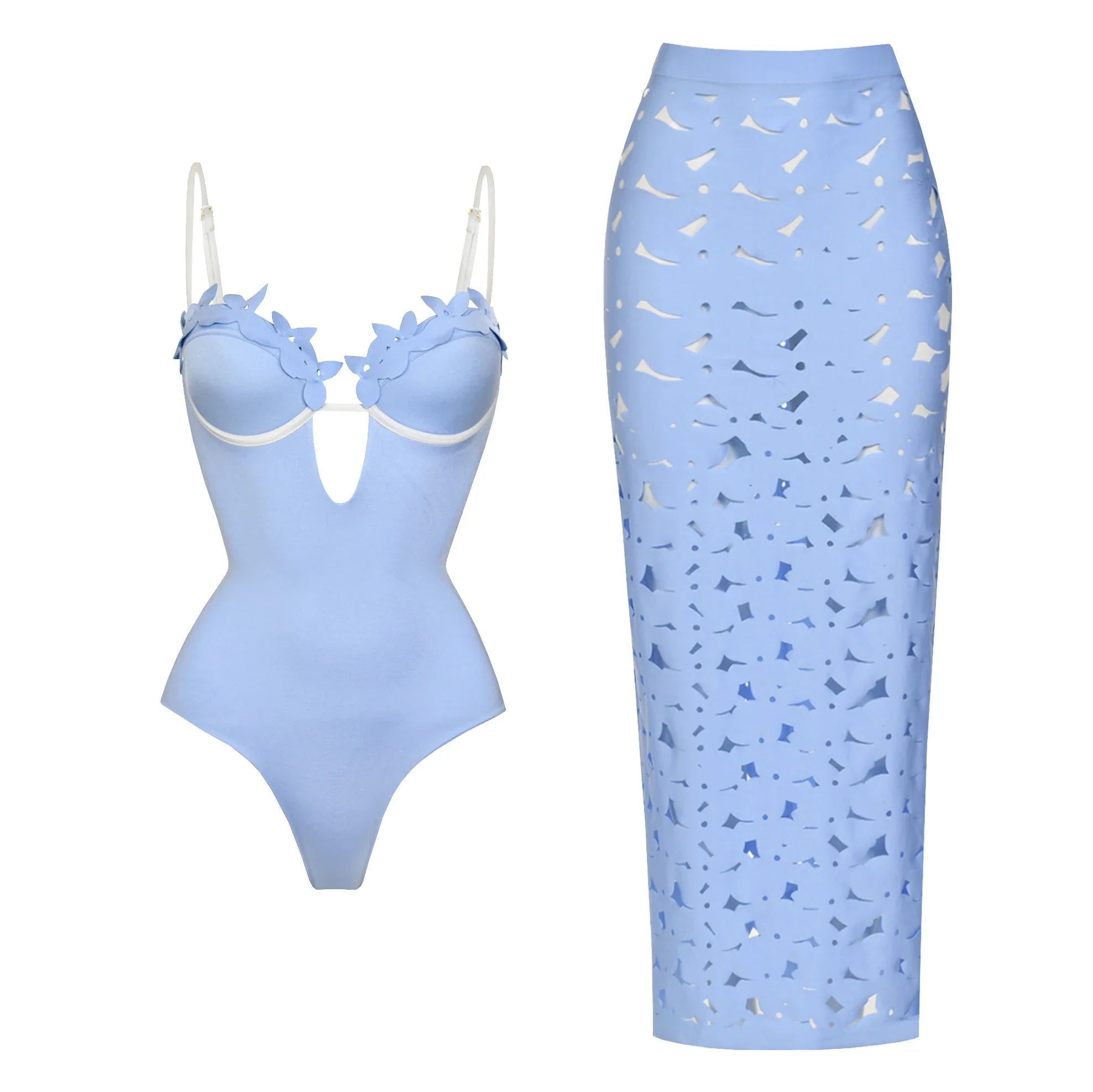 Radiant Floral Ruffle Bikini Set-5