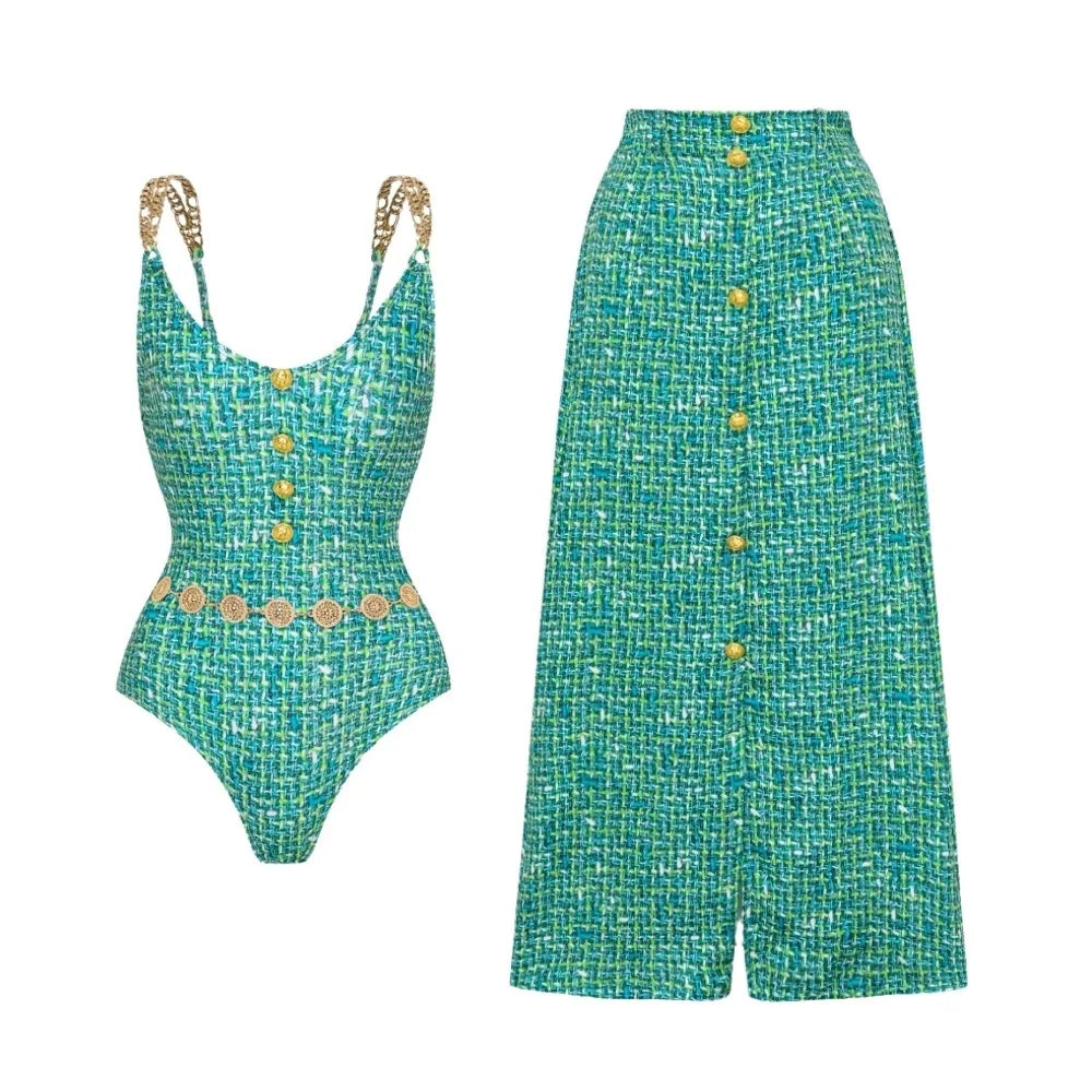 Vibrant Ruffle Floral Bikini Set-4