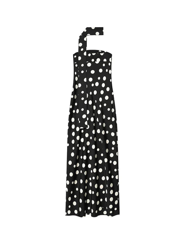Elegant Polka Dot Maxi Dress-4