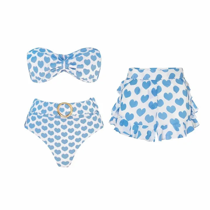 Free Spirit Heart Print Bikini Set-8