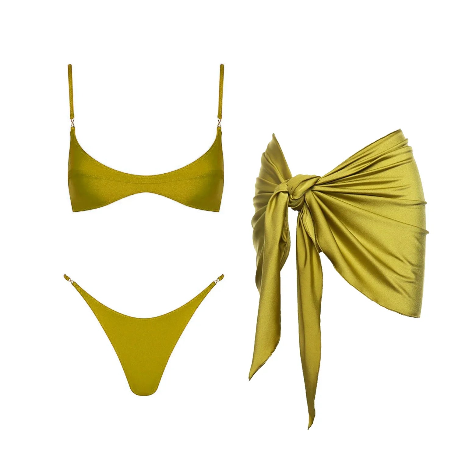 Radiant Shimmer Cutout Bikini Set
