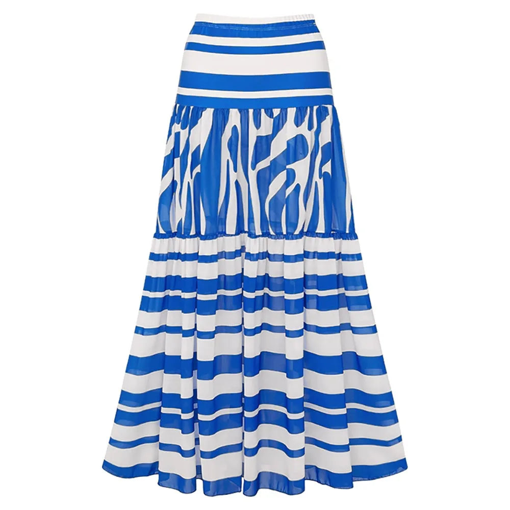 Wanderlust Striped Printed Bikini Set-5