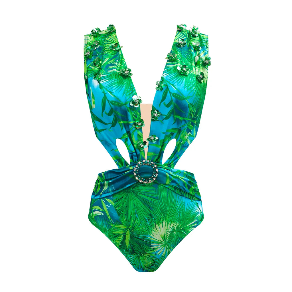 Adventurous Floral Printed Bikini Set-7
