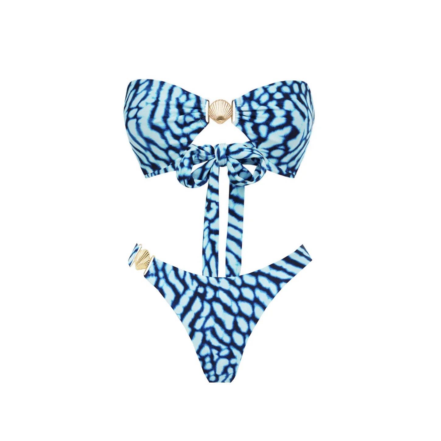 Wanderlust Printed Strappy Bikini Set-5