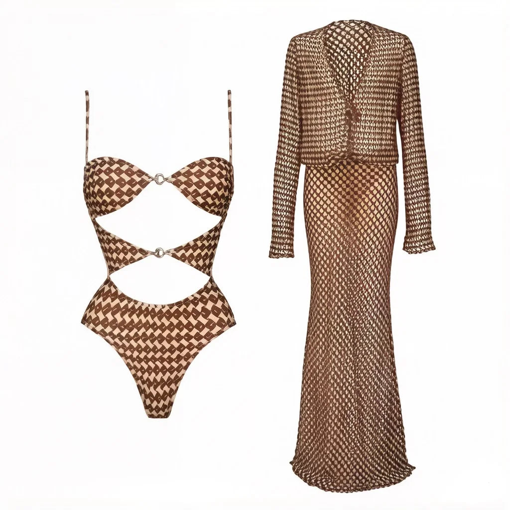 Fearless Cutout Printed Swimsuit-6