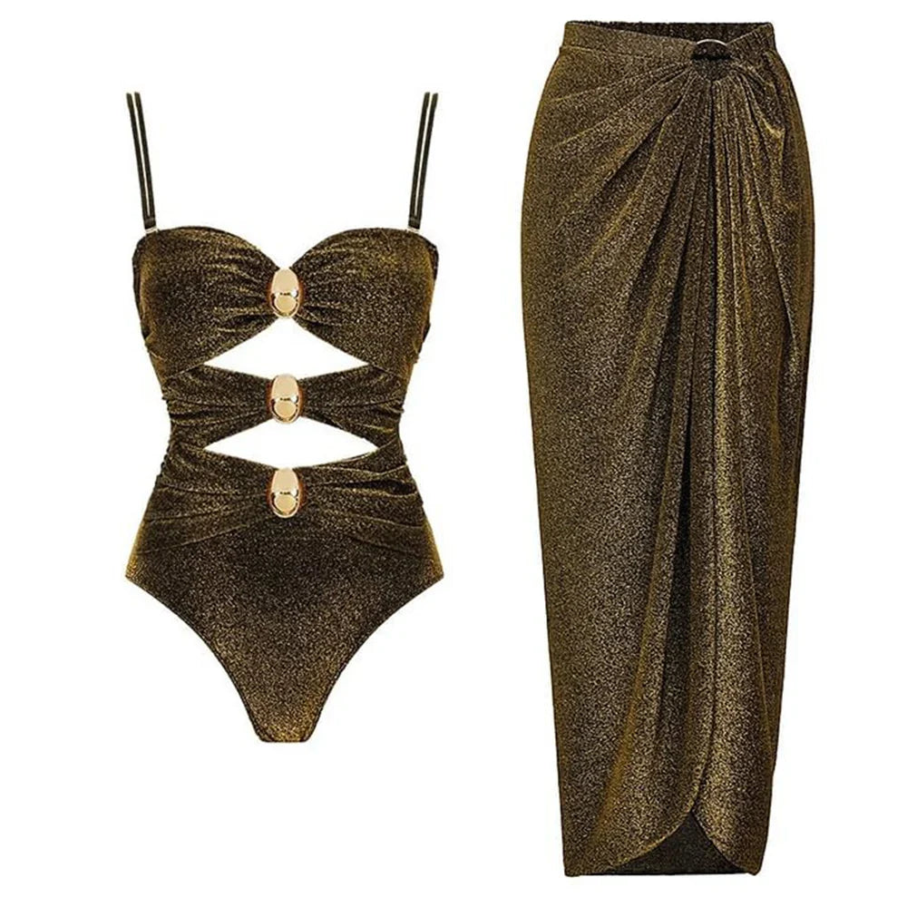 Radiant Metallic One-Piece Swimsuit-2