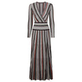 Vibrant Striped Knit Midi Dress-5