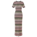 Vibrant Striped Knit Maxi Dress
