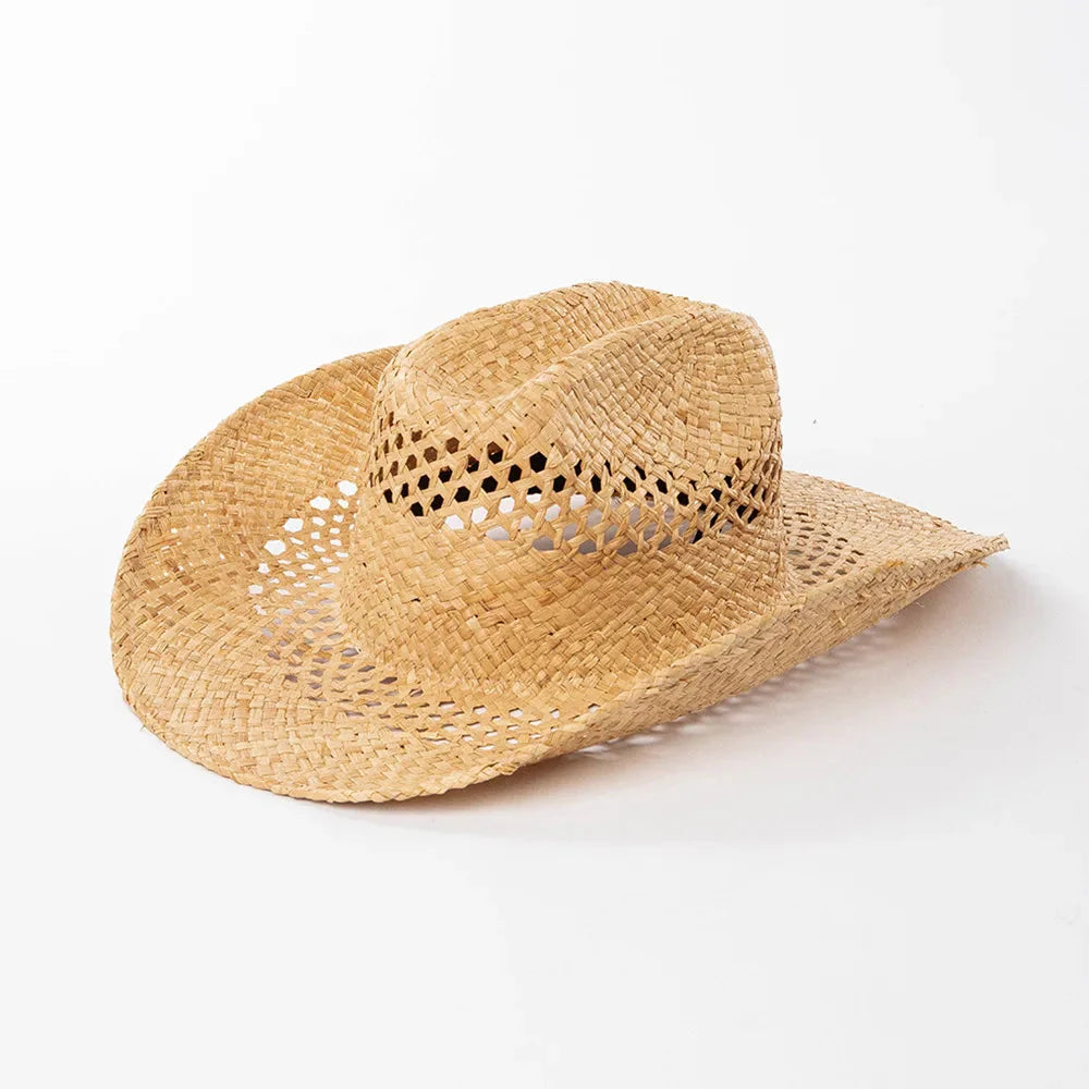 Adventurous Raffia Straw Cowboy Hat-1