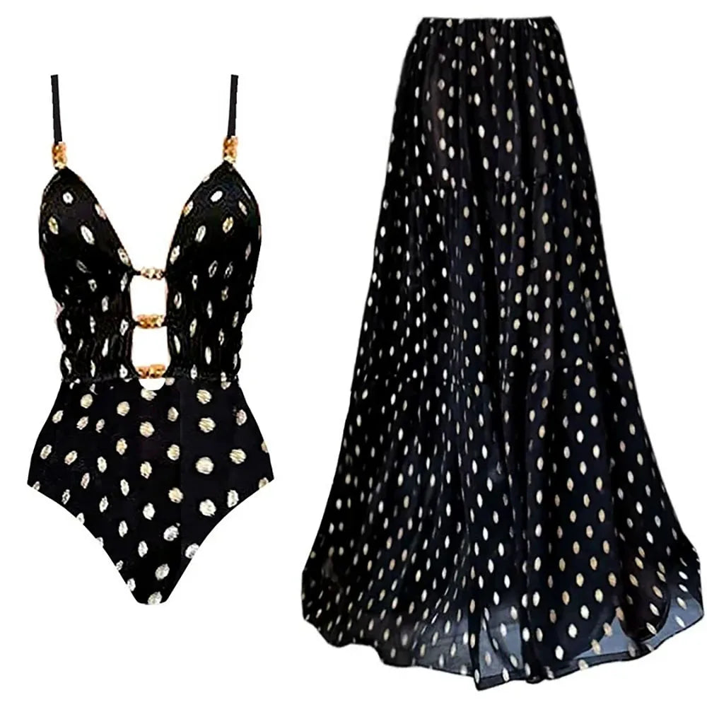 Radiant Polka Dot Bikini Set-2