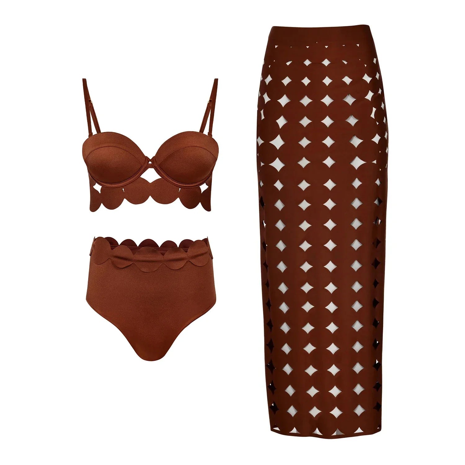 Confident Laser Cut Bikini Set