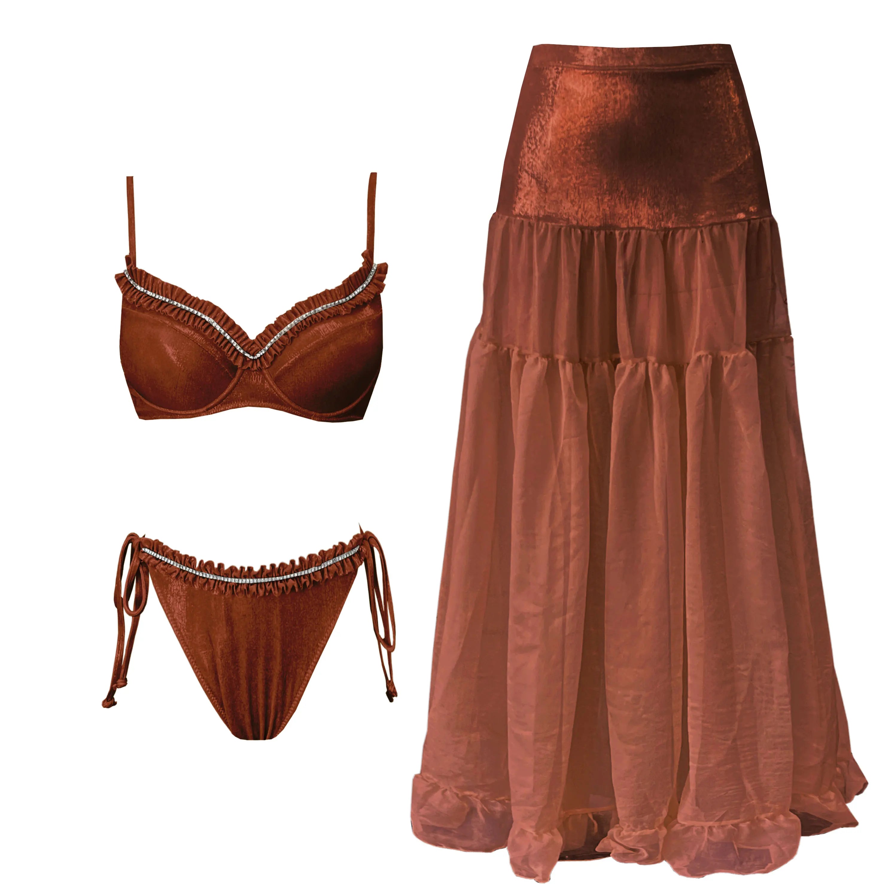 Radiant Shimmer Embroidered One-Piece-14