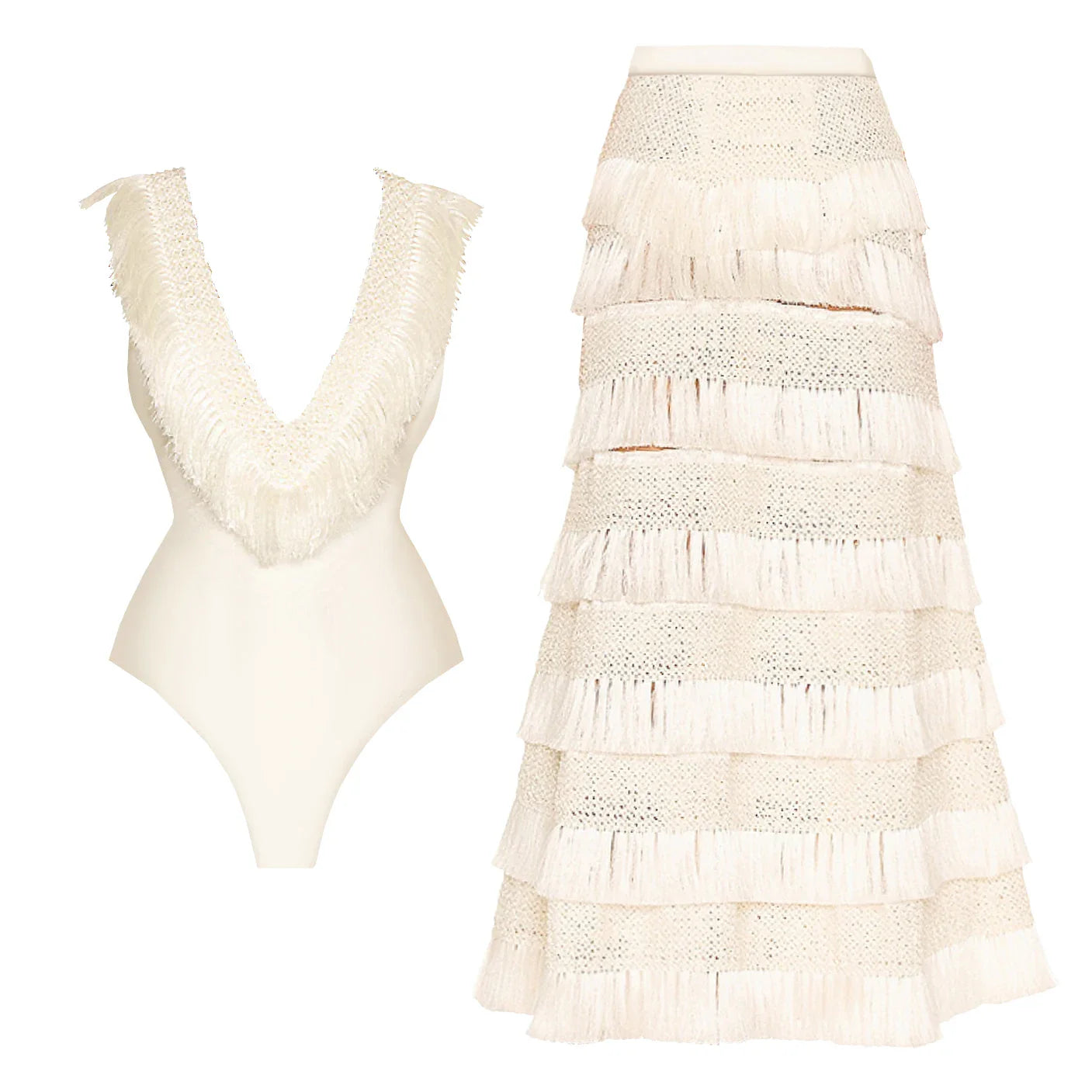 Boundless Tassel Fringe Bikini Set-4