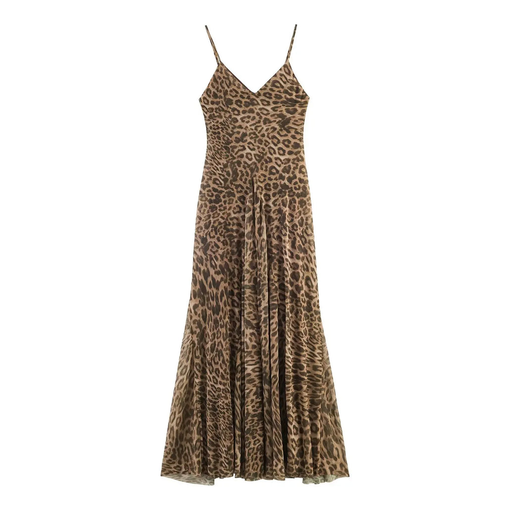 Fierce Leopard Print Maxi Dress-4