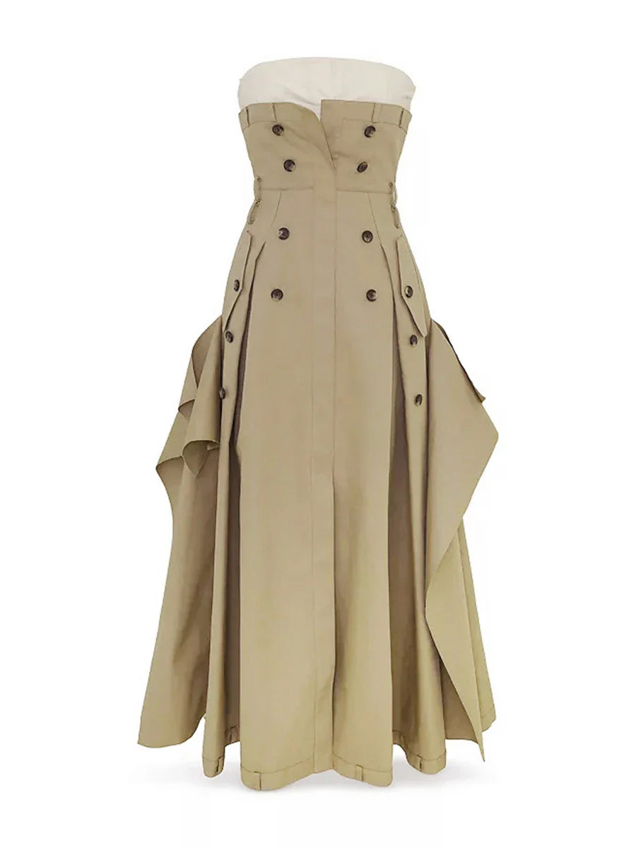 Audacious Strapless Belted Maxi Dress-4