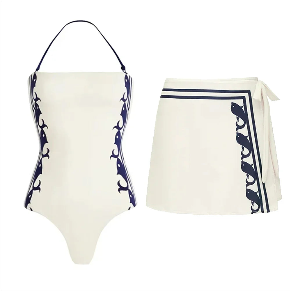 Confident Striped Ruffle Bikini Set-16