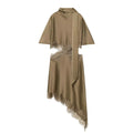 Audacious Scarf Collar Mini Dress-1