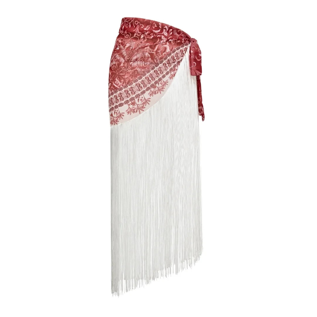 Wanderlust Printed Fringe Bikini Set-6