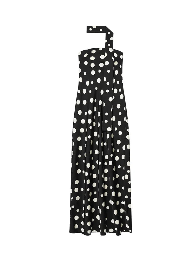 Elegant Polka Dot Maxi Dress-3