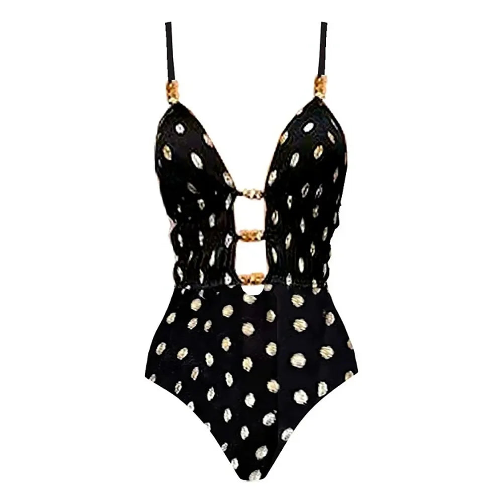 Radiant Polka Dot Bikini Set-4