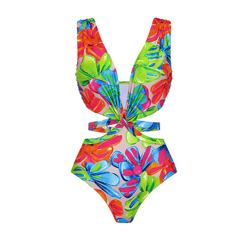 Vibrant Printed Ruffle Bikini Set-7