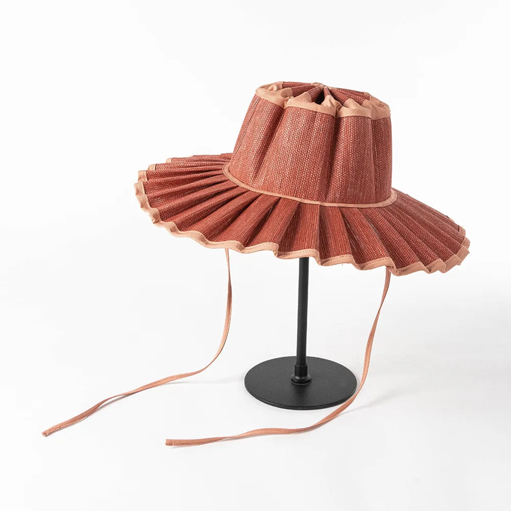 Limitless Straw Pleated Sun Hat-1