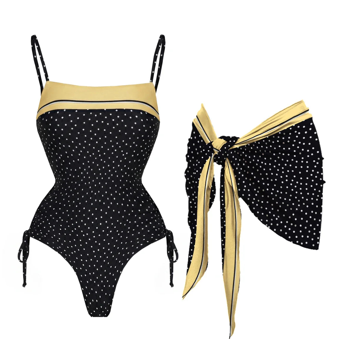 Radiant Polka Dot Bikini Set-4