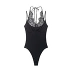 Daring Lace Halter Bodysuit-4