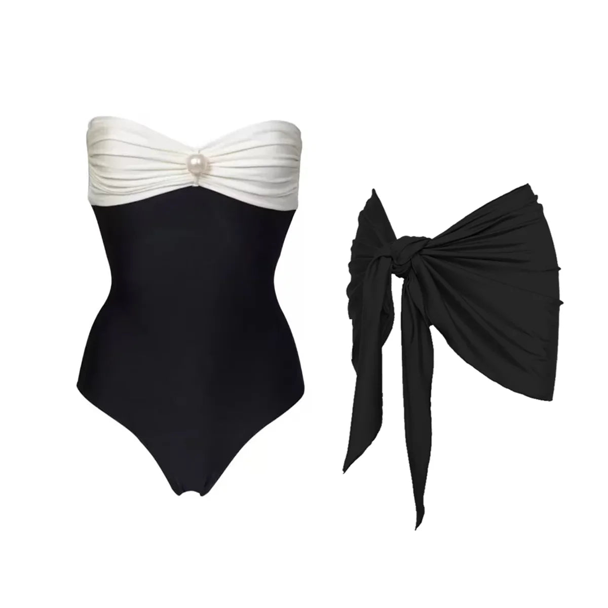 Elegant Shirred One-Piece Swimsuit-7