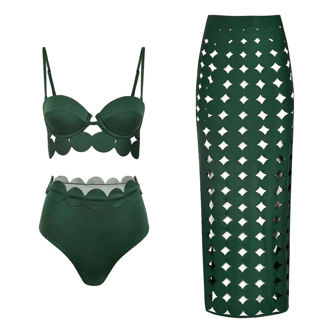 Confident Laser Cut Bikini Set