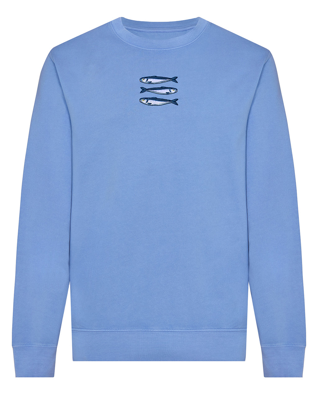 Sardines Organic Cotton Embroidered Sweatshirt Blue