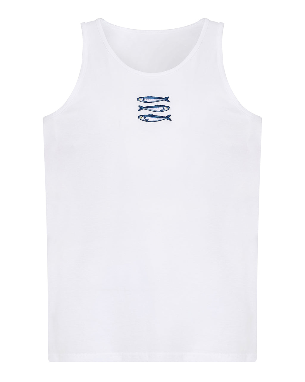 Sardines Embroidered Organic Cotton Tank Top