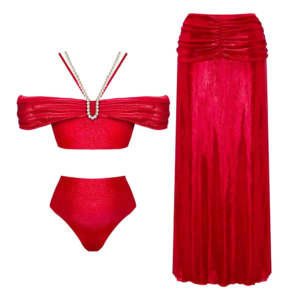 Radiant Shimmer Embroidered One-Piece-20