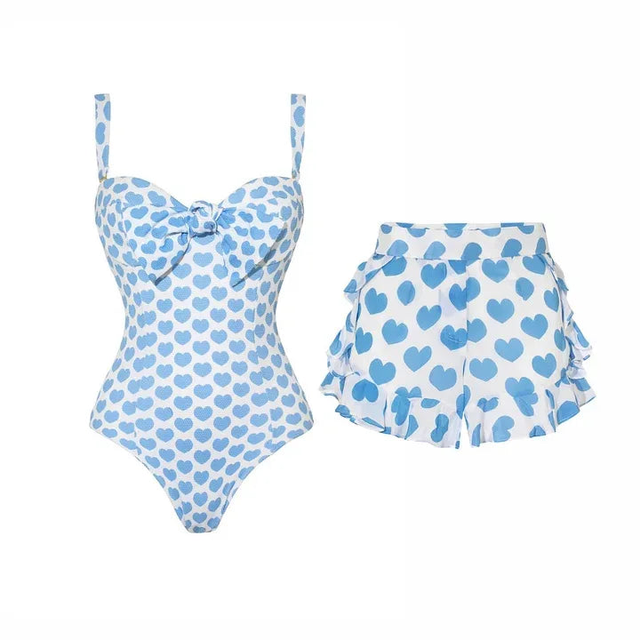Free Spirit Heart Print Bikini Set-7
