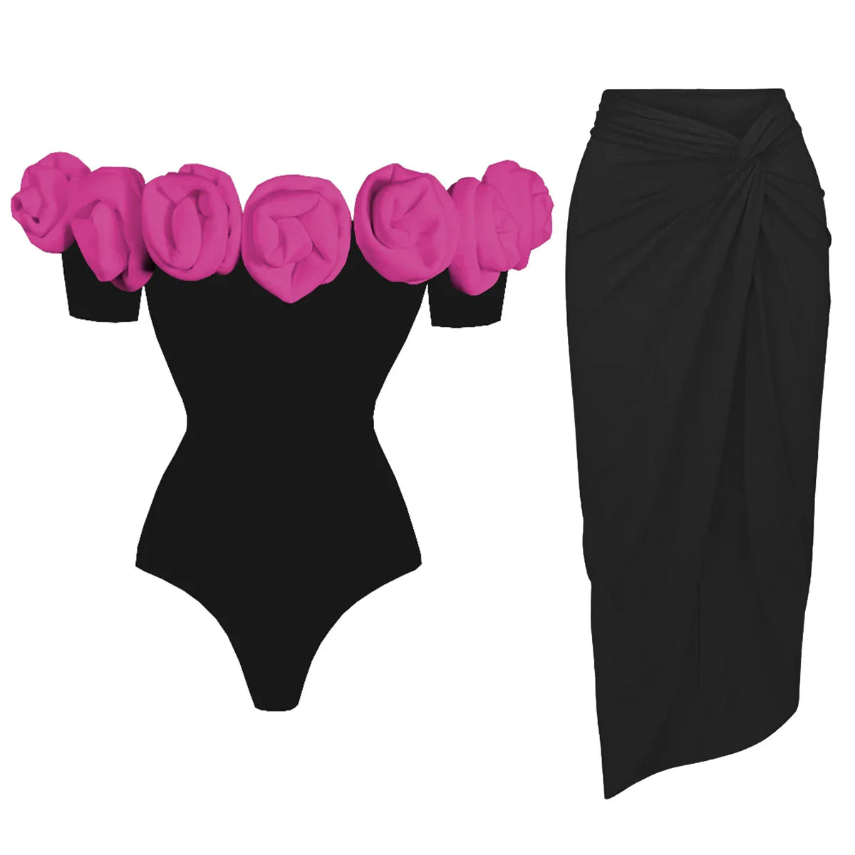 Radiant Ruffle Floral One-Piece Swimsuit