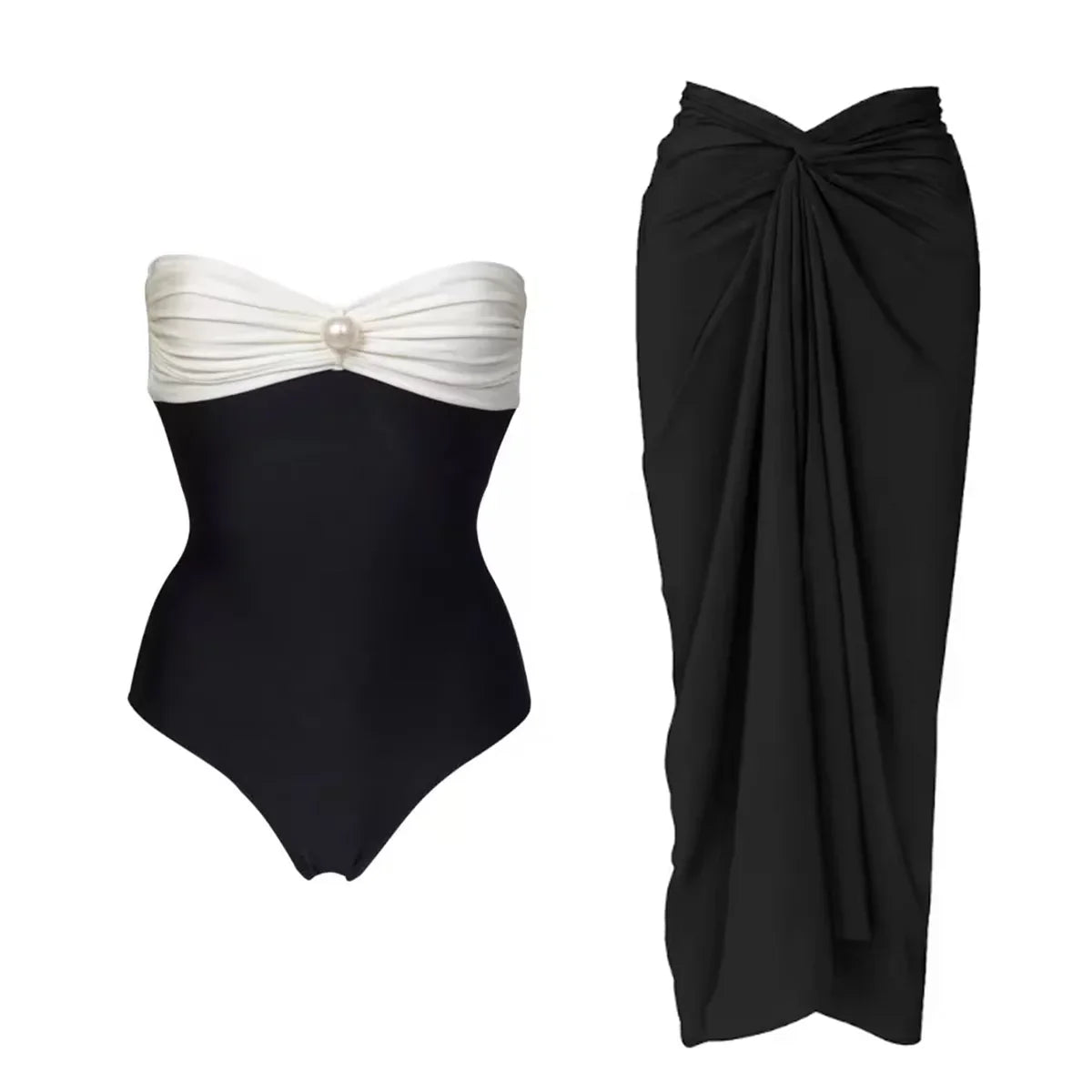Elegant Shirred One-Piece Swimsuit-4