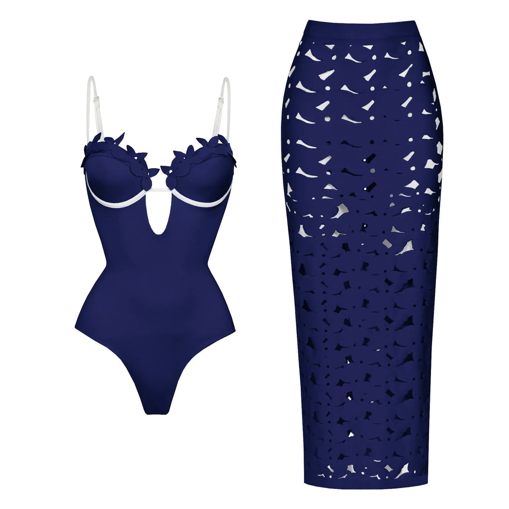 Radiant Floral Ruffle Bikini Set-3