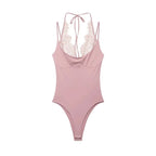 Daring Lace Halter Bodysuit-5
