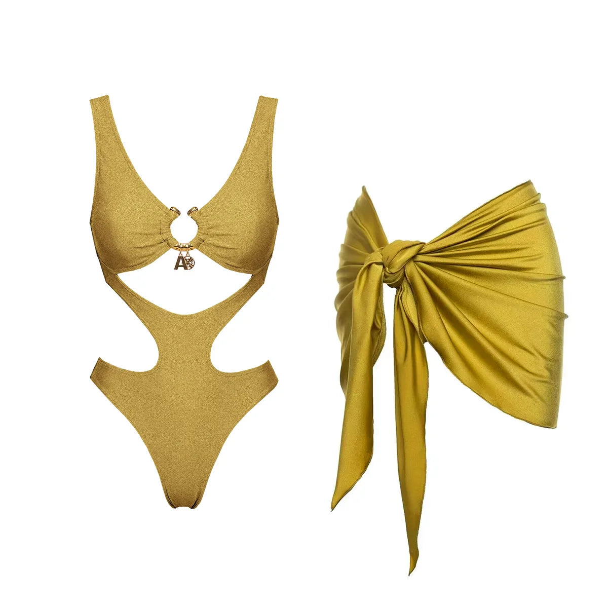 Radiant Shimmer Cutout Bikini Set