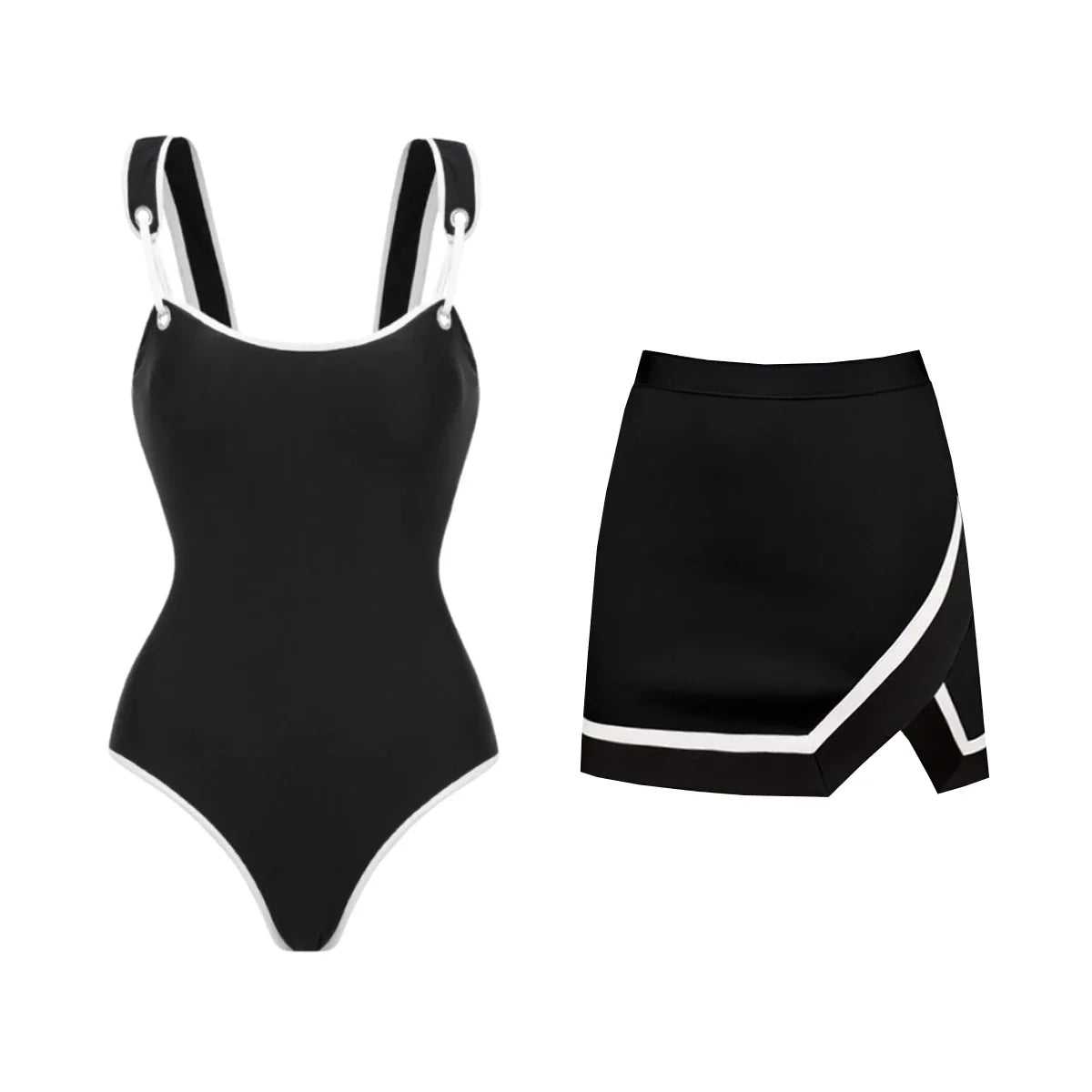 Elegant Striped Vintage One-Piece-9